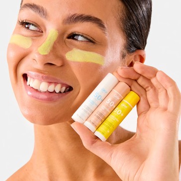 3 Pack SPF 50+ Coloured Zinc Sticks 5g