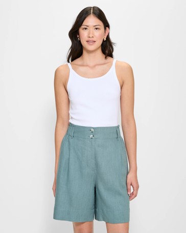 Linen Blend Shorts