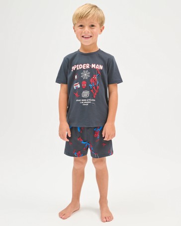 Disney Organic Cotton 2 Pack Younger Boys Top & Shorts Pyjama Set