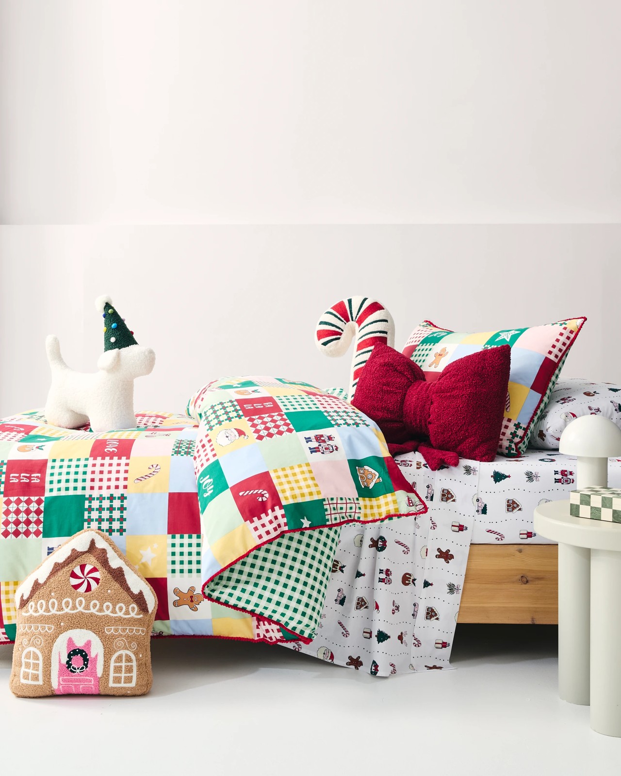 Christmas Printed Patchwork Quilt Cover Set 3 of 6