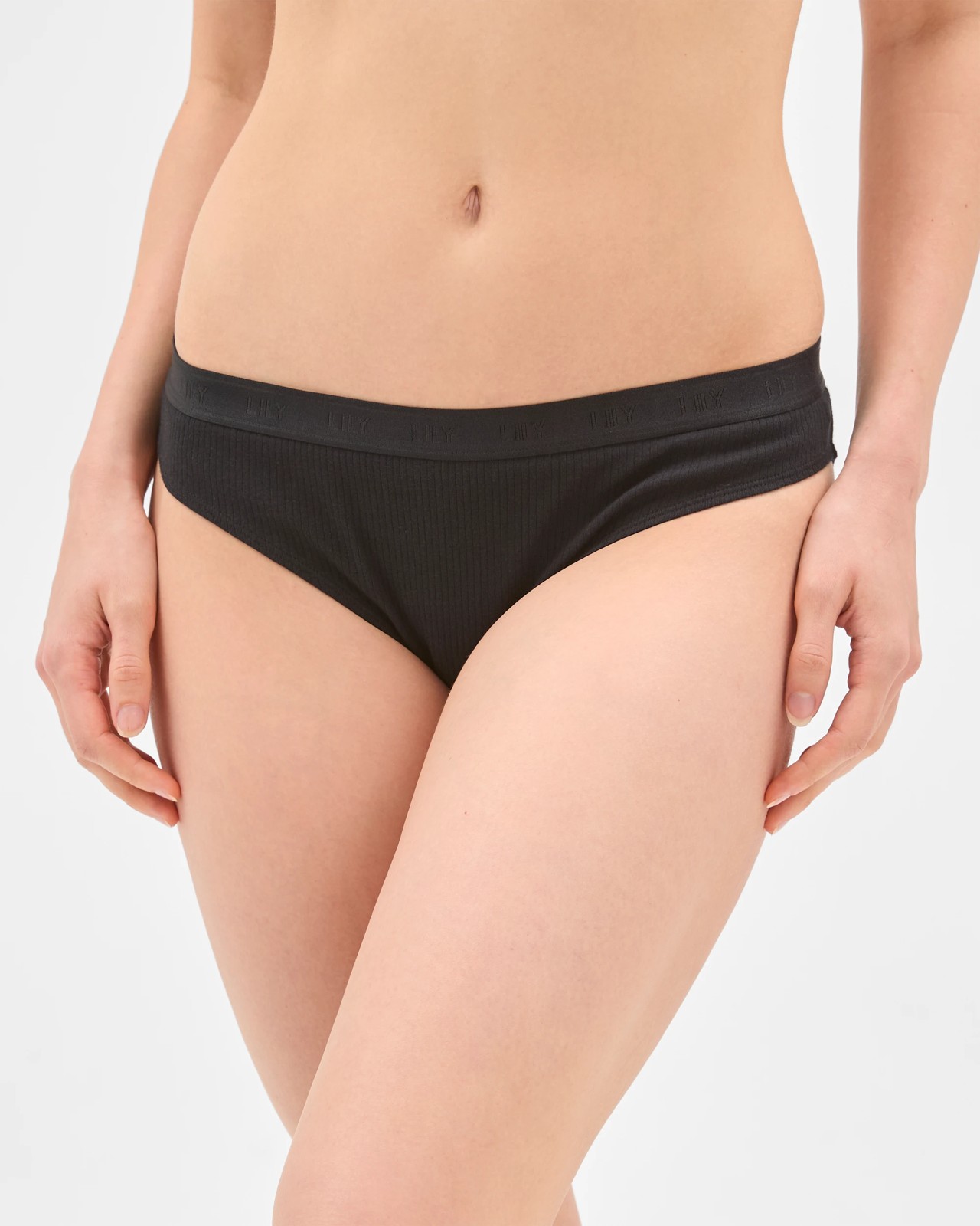 Lily Loves Organic Cotton 2 Pack Bikini Briefs - Black 2 of 4