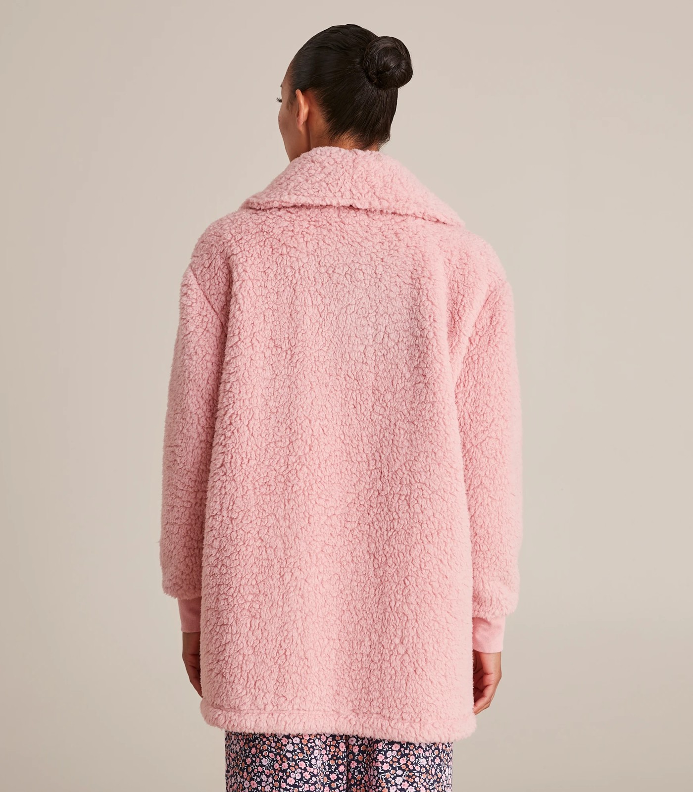 Pink on sale sherpa cardigan