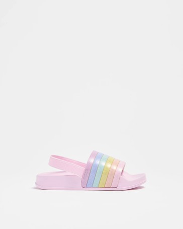 Girls Junior Rainbow Glitter Slide