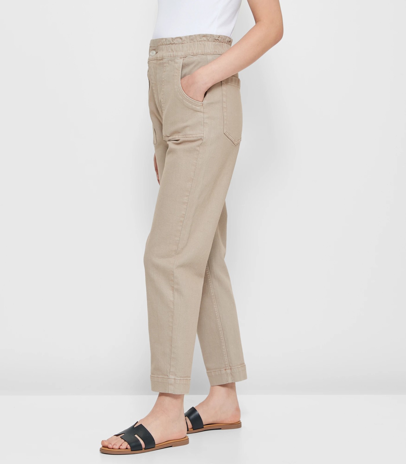 Super High Rise Ankle Length Paperbag Denim Jeans 3 of 5