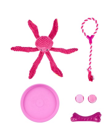 Anko 6 Pack Pet Toy Plush- Octopus