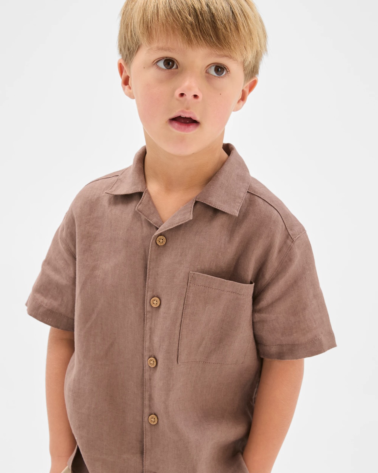 European Linen Shirt - Brown 2 of 6