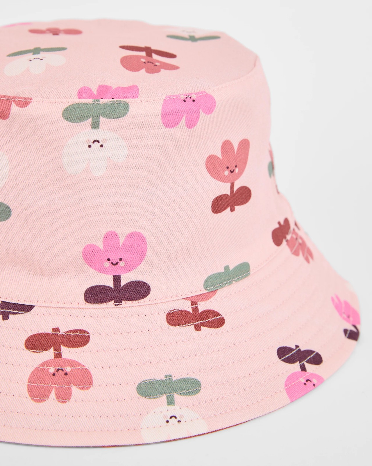 Kids Reversible Bucket Hat - Tulips 2 of 3