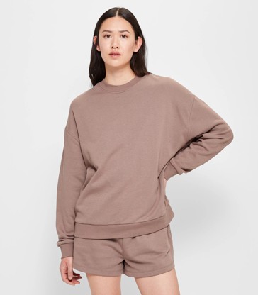 Active French Terry Relaxed Crew Jumper