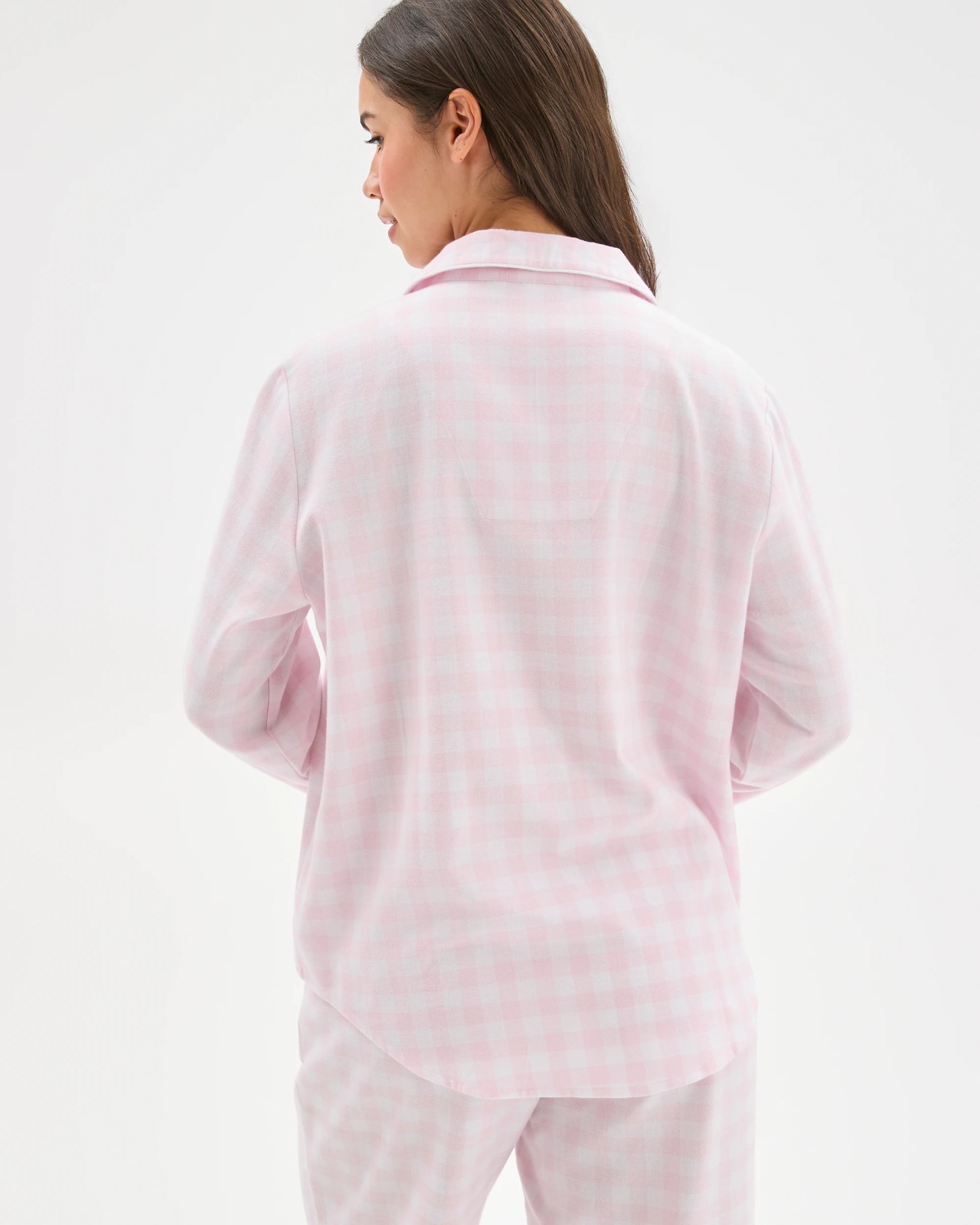 Australian Cotton Flannelette Pyjama Set - Gingham Pink 6 of 6