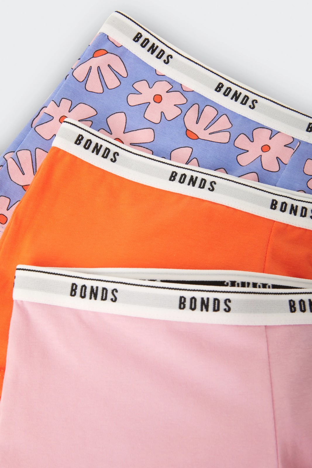 Bonds 3 Pack Girls Hipster Shorties - Framed In Flowers Multi 3 of 3