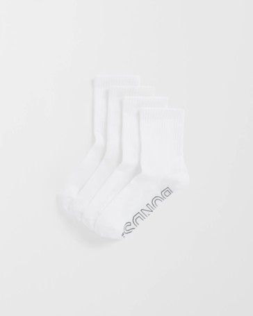 Logo Lightweight Crew Socks 4 Pack - Bonds