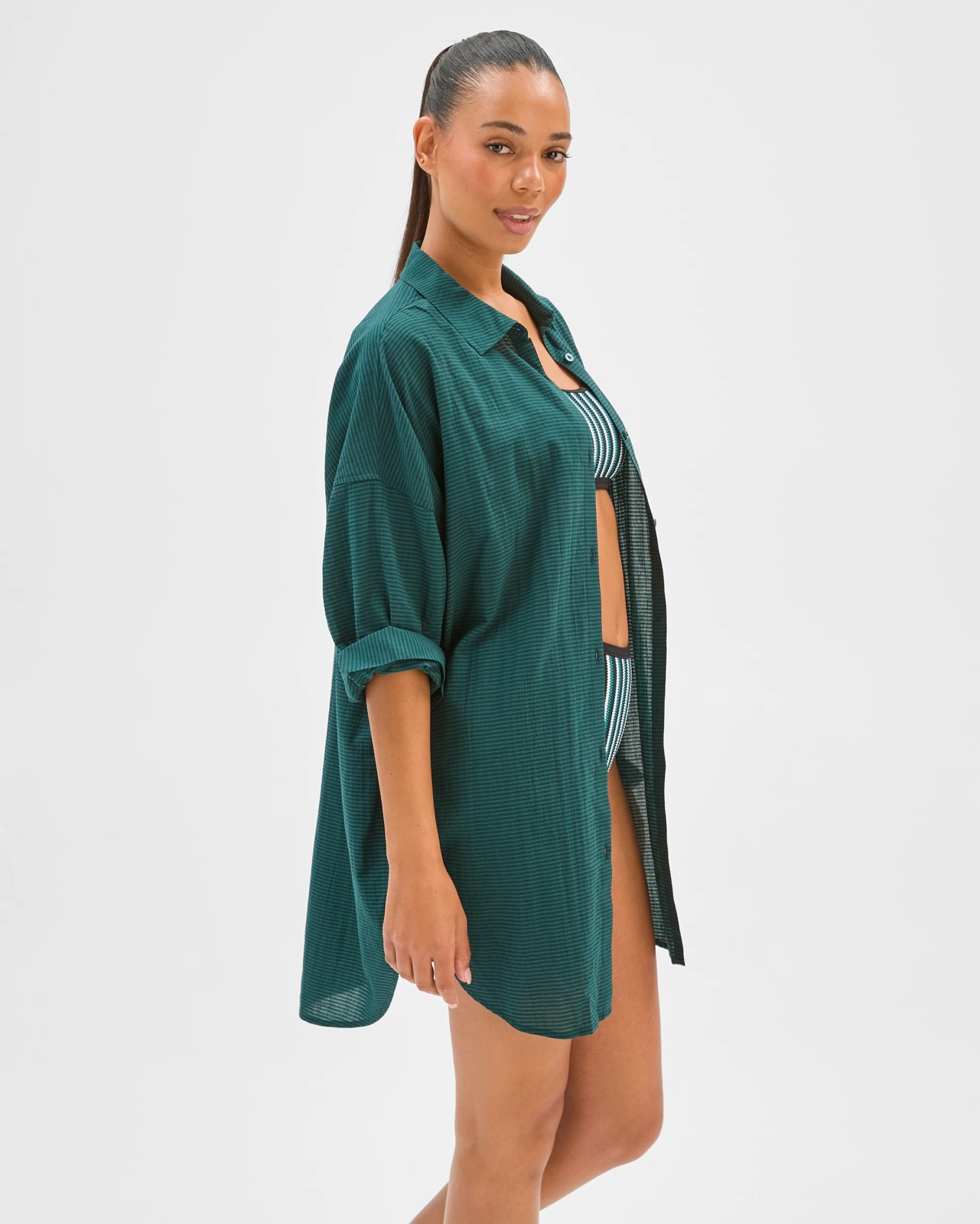 Resort Swim Maxi Shirt - Deep Forest 5 of 5