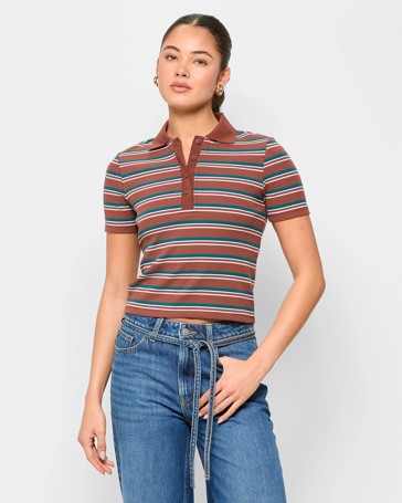 Australian Cotton Knit Polo Top - Lily Loves