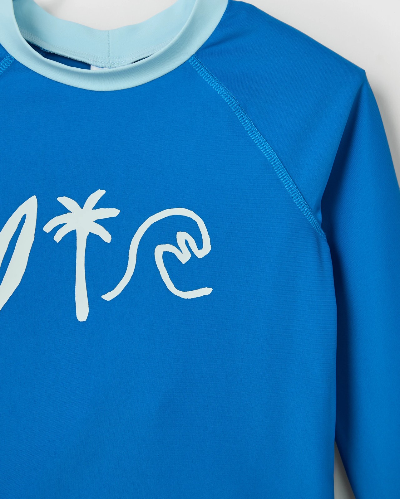 Long Sleeve Rash Vest and Trunks Swim Set - Blue 3 of 3