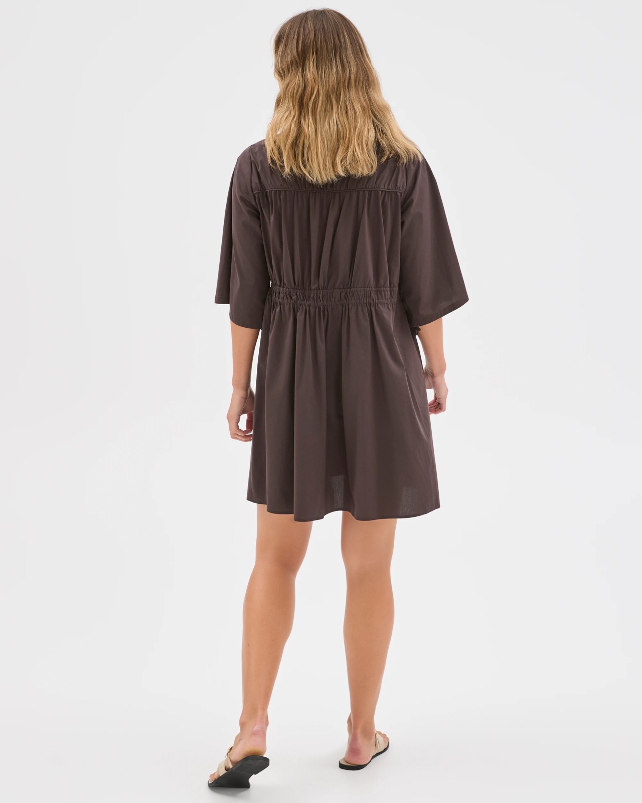 Australian Cotton Blend Channel Tie Mini Dress 3 of 6