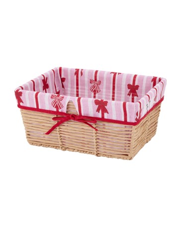 Anko Christmas Basket with Bow Liner