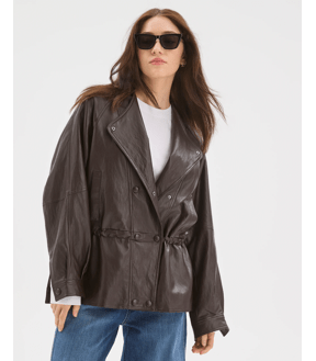Lily Loves PU Aviator Jacket