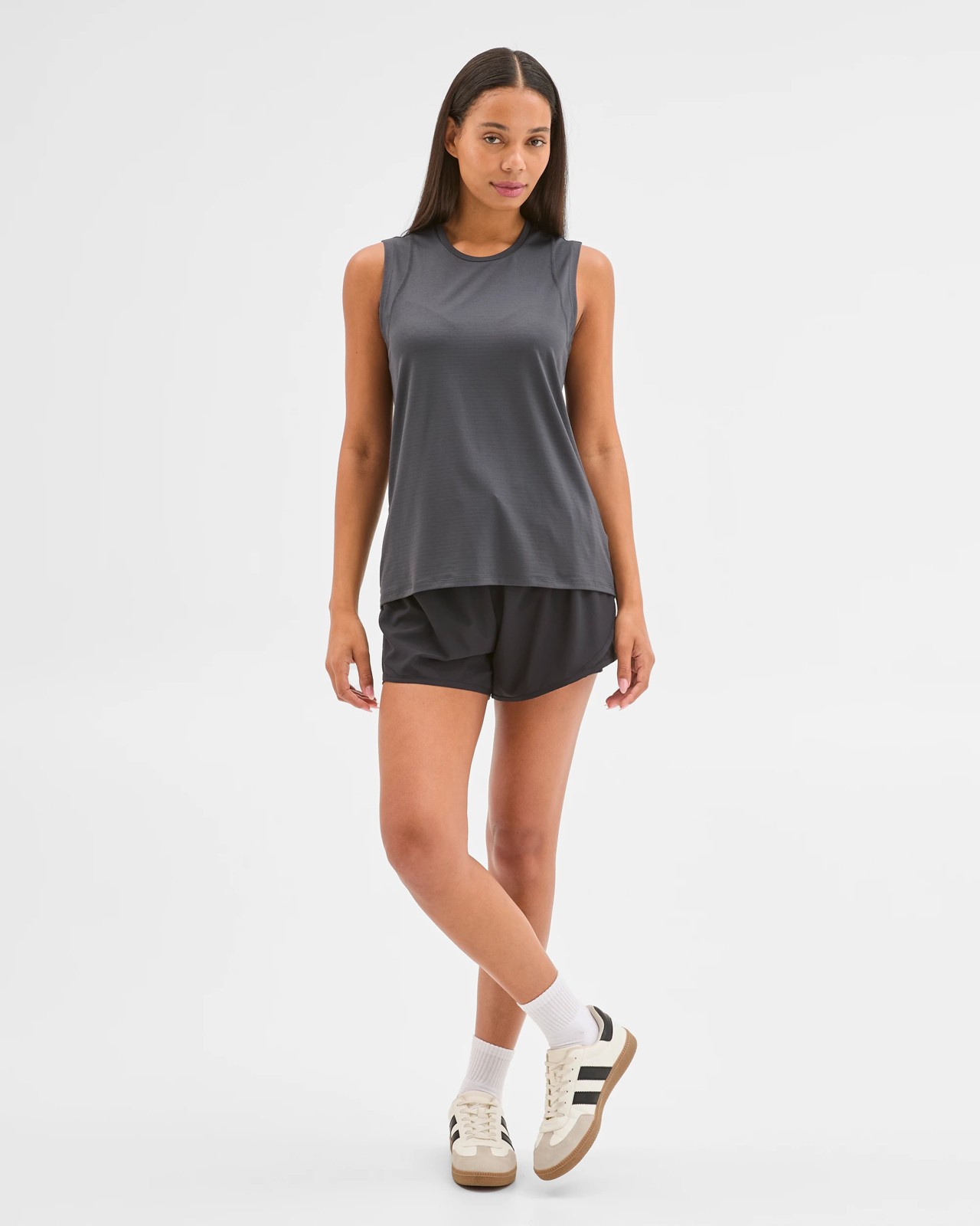Active Performance Running Muscle Tank Top - Graphite 2 of 6