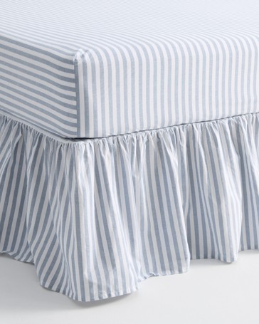 Australian Cotton Stripe Mix and Match Valance - Dutch Blue