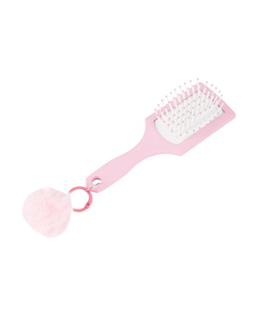 OXX Haircare Mini Hair Brush and Keychain - Pink