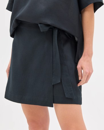 European Linen Mini Skort
