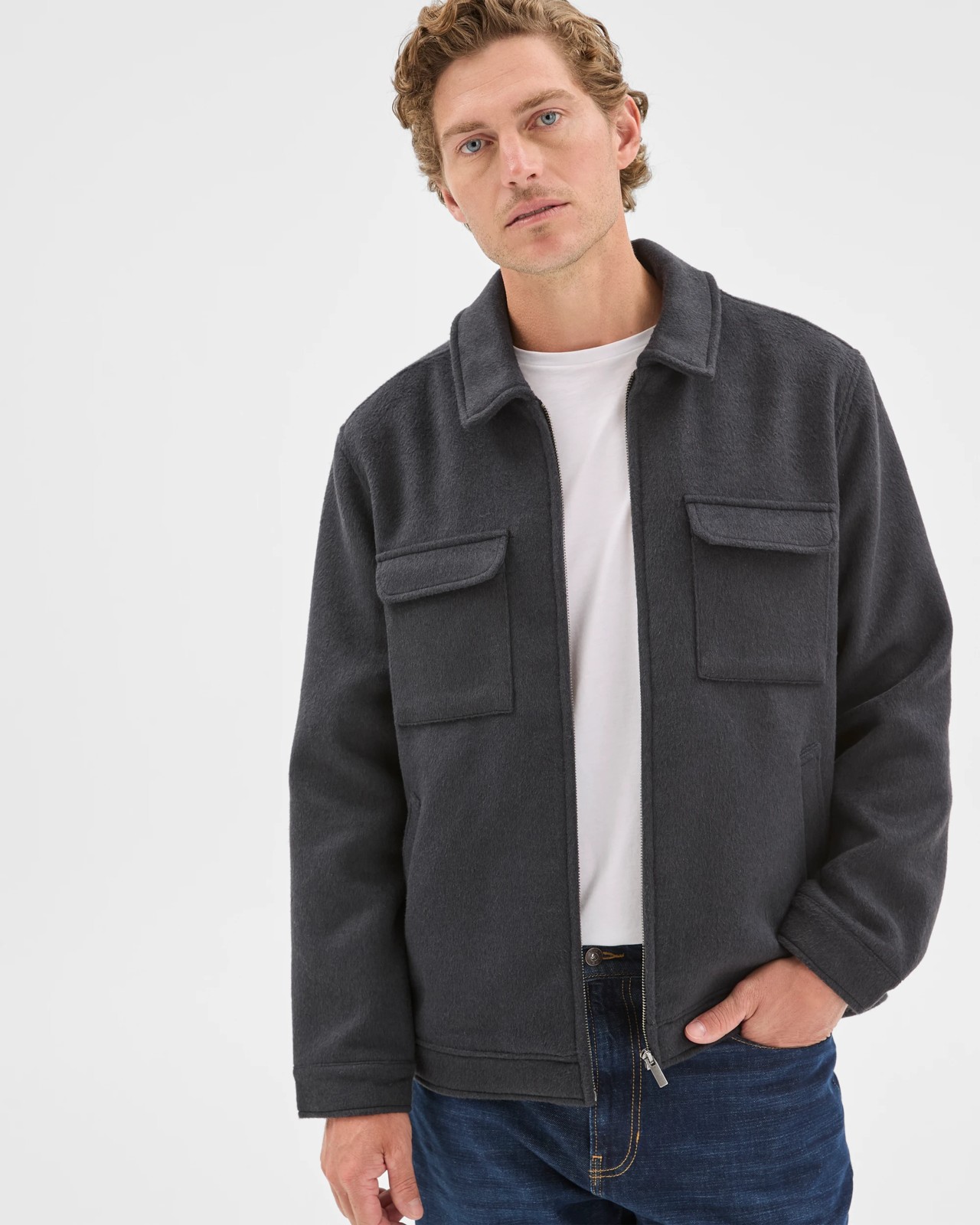 Preview Melton Jacket - Black 3 of 5