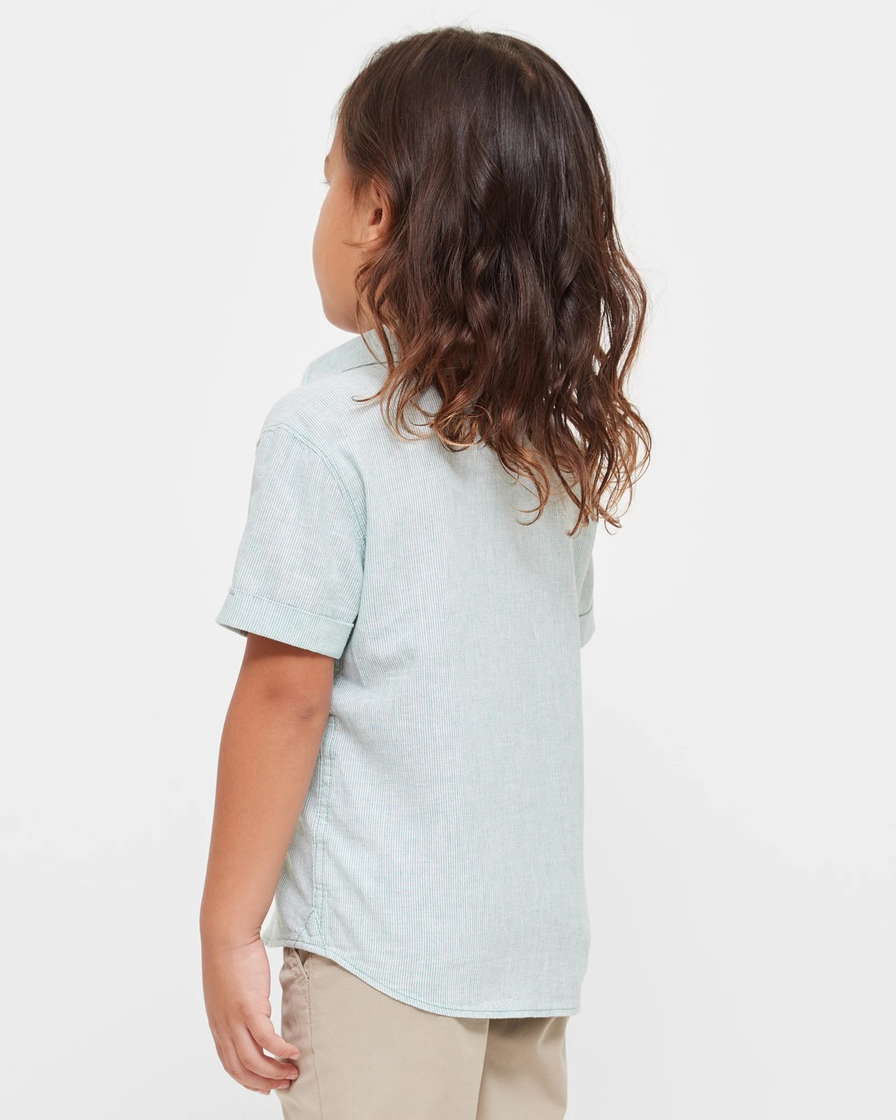 Linen Blend Textured Stripe Shirt 3 of 5