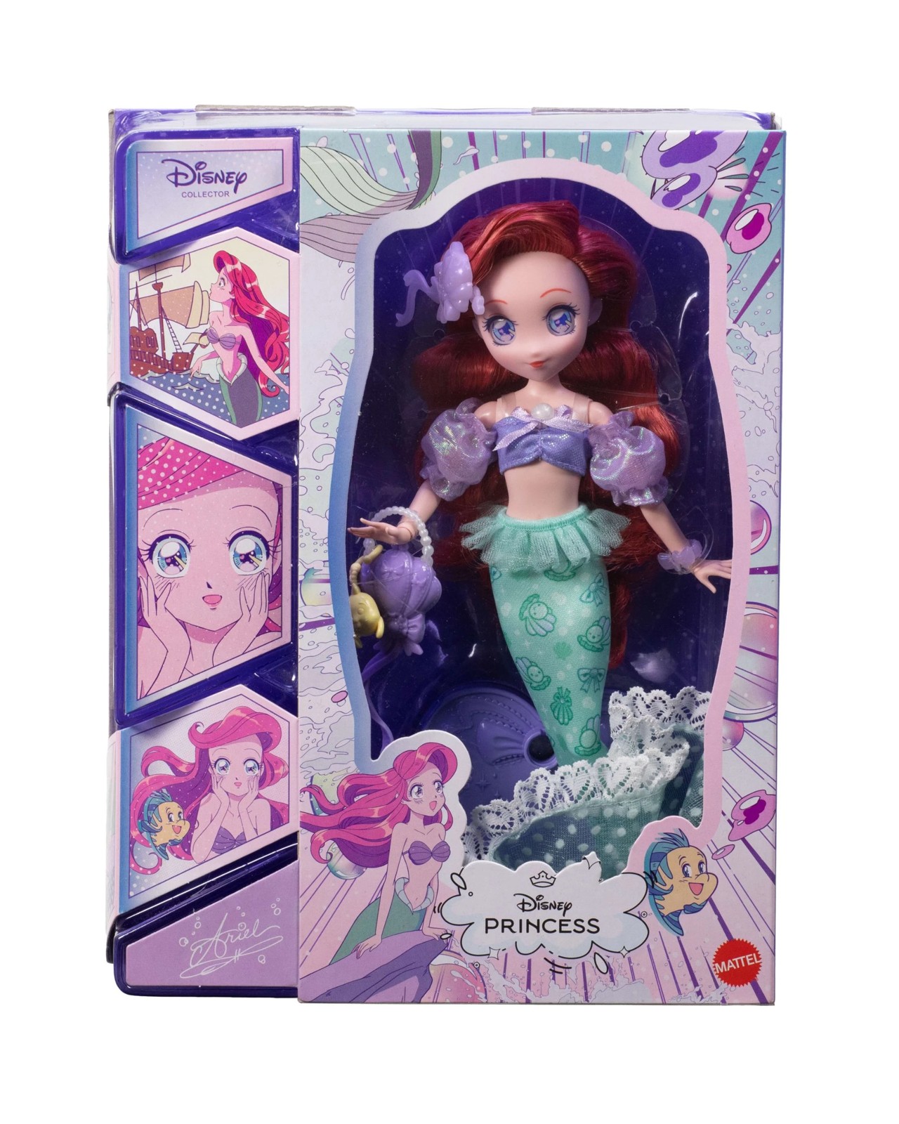 Disney Collector Princess Mermaid Ariel Manga Anime Doll & Accessories 3 of 6