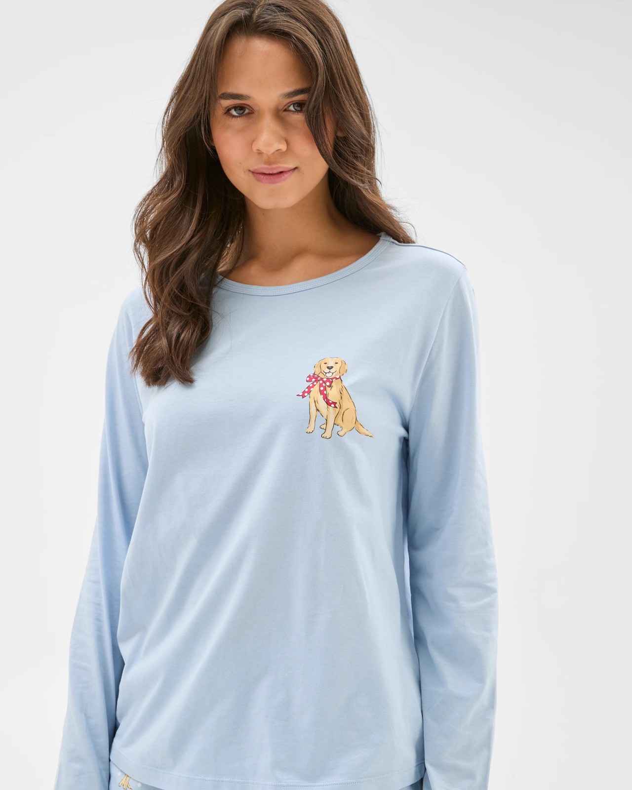 Australian Cotton Long Sleeve Slogan Sleep T-Shirt - Golden Retriever 3 of 5