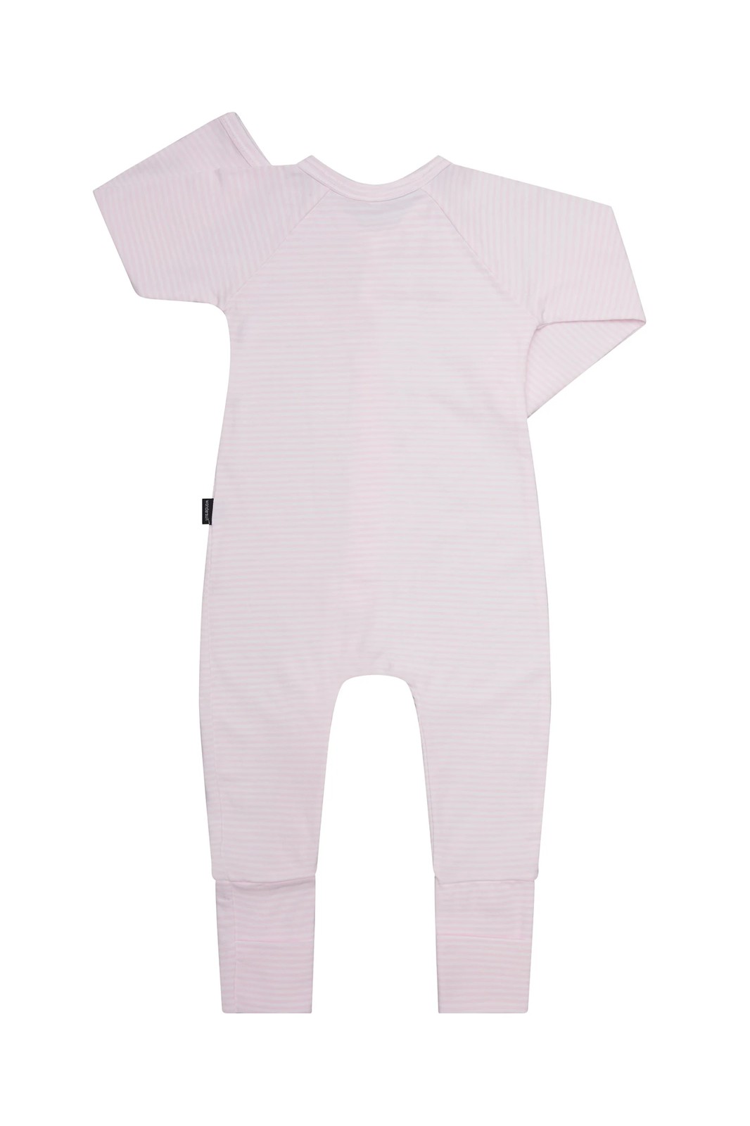 Bonds Baby Stripe Zip Wondersuit Coverall - Pink/White Stripe 2 of 5
