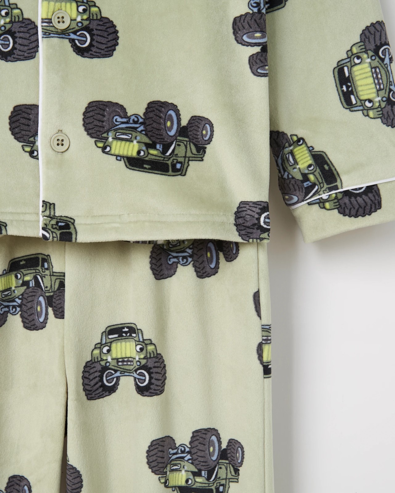 Younger Boys Top & Pants Fleece Pyjama Set - Monster Truck 3 of 3
