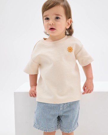 Baby Elastic Waist Denim Shorts