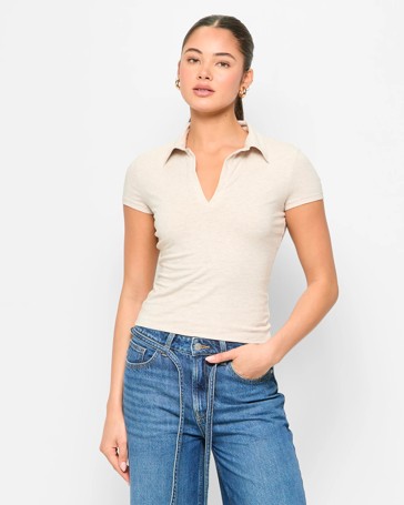 Australian Cotton Double Layer Polo Top - Lily Loves
