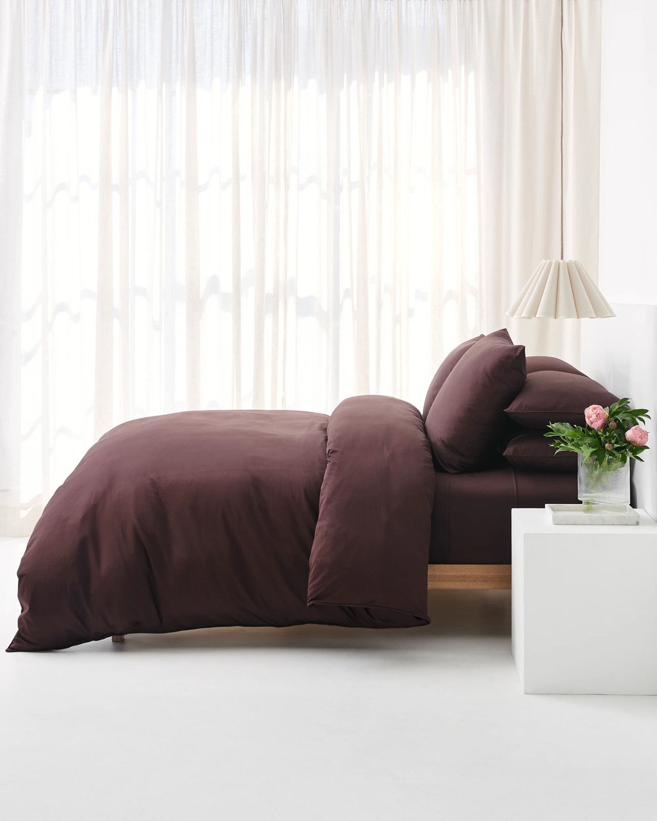 Eden Luxury Egyptian Cotton Quilt Cover Set - Chocolate 2 of 5