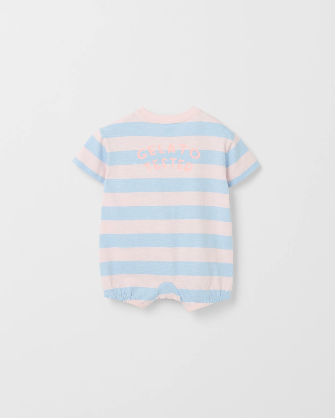 Baby Organic Cotton Slouchy Romper - Pink Tester Stripe 6 of 6