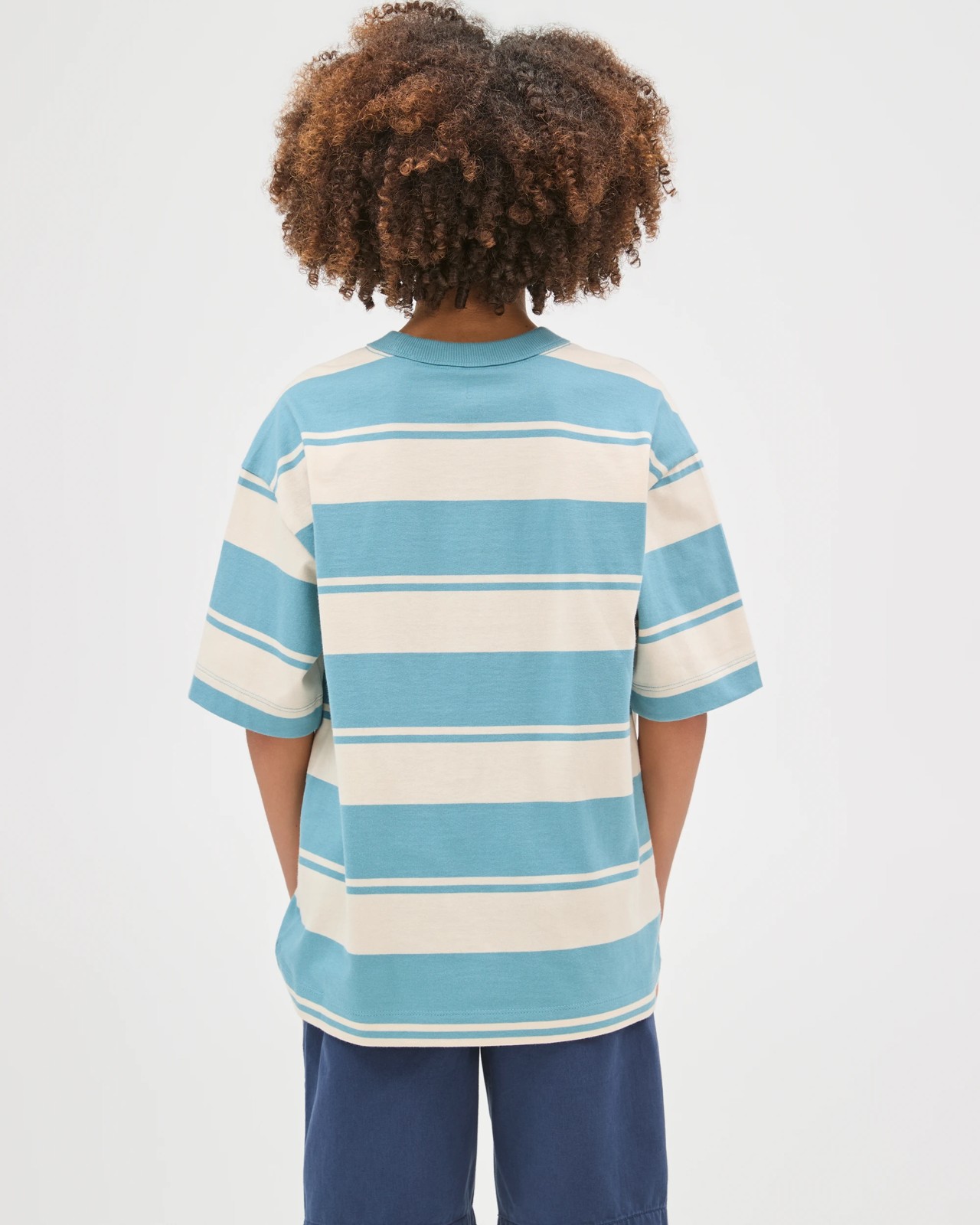 Australian Cotton Oversized Striped T-Shirt - Multi 4 of 6