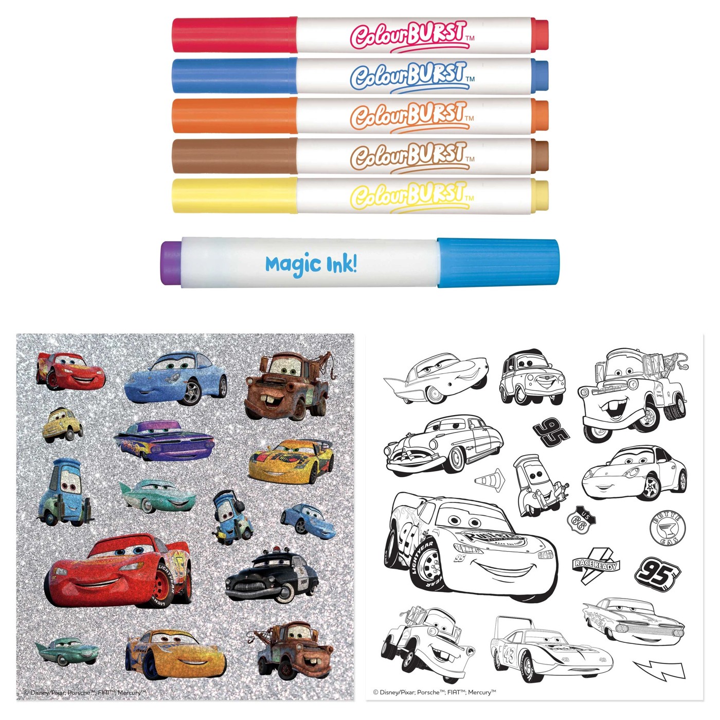 INKredibles Disney Pixar Cars Mess Free Activity Kit - Book 2 of 6