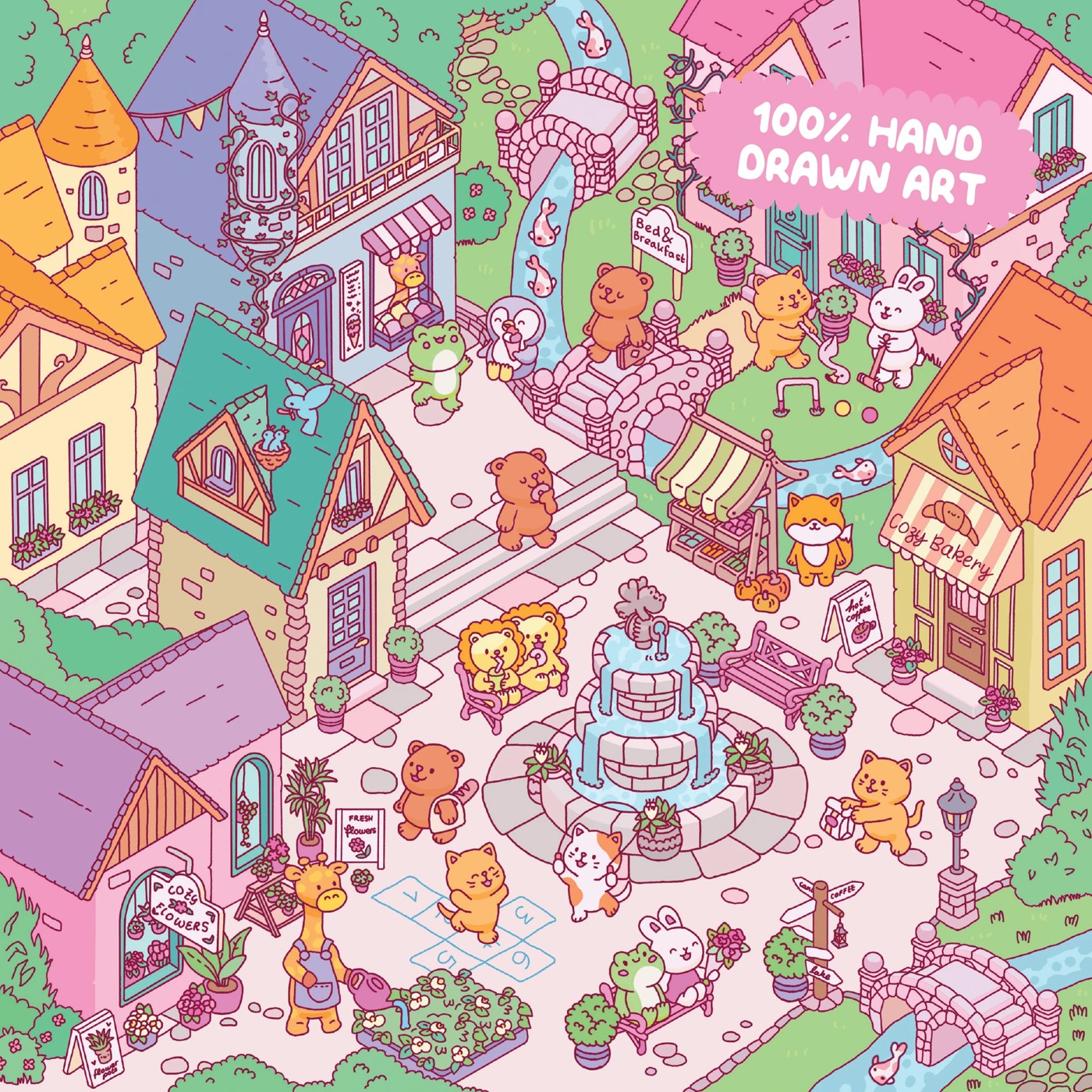 Cosy Sticker Worlds: Village Vibes - Book 6 of 6