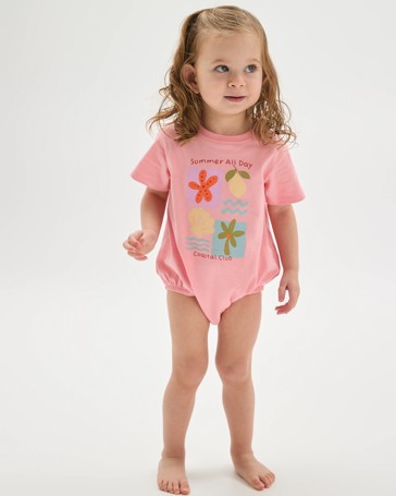 Baby Organic Cotton Short Sleeve Bubble Bodysuit