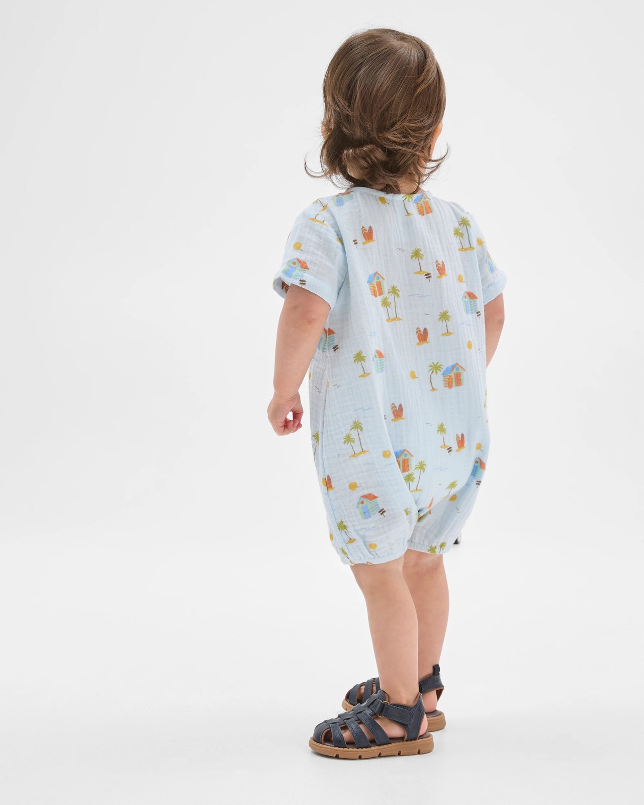 Baby Organic Cotton Woven Romper 4 of 6