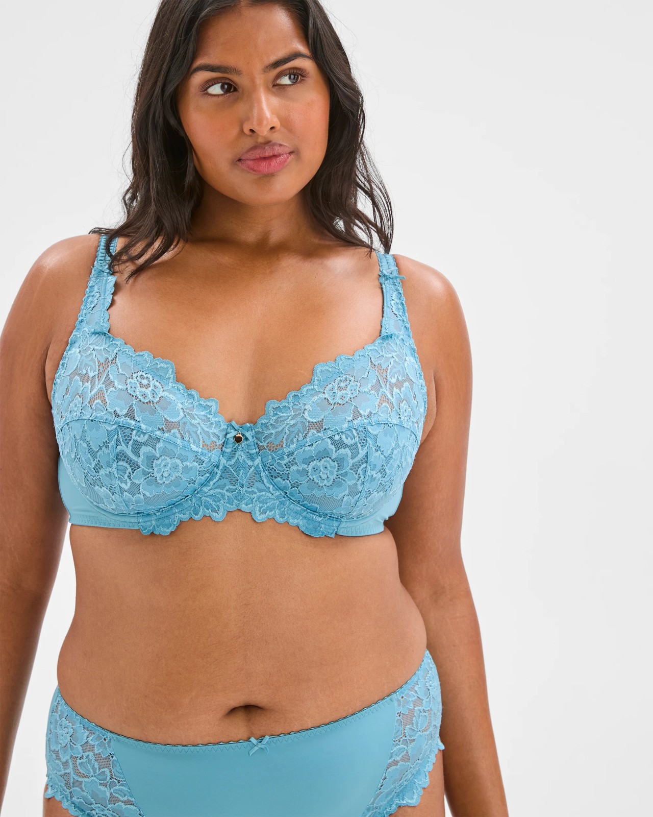 Plus Size Soft Cup Underwire T-Shirt Bra - Adriatic Blue 5 of 6