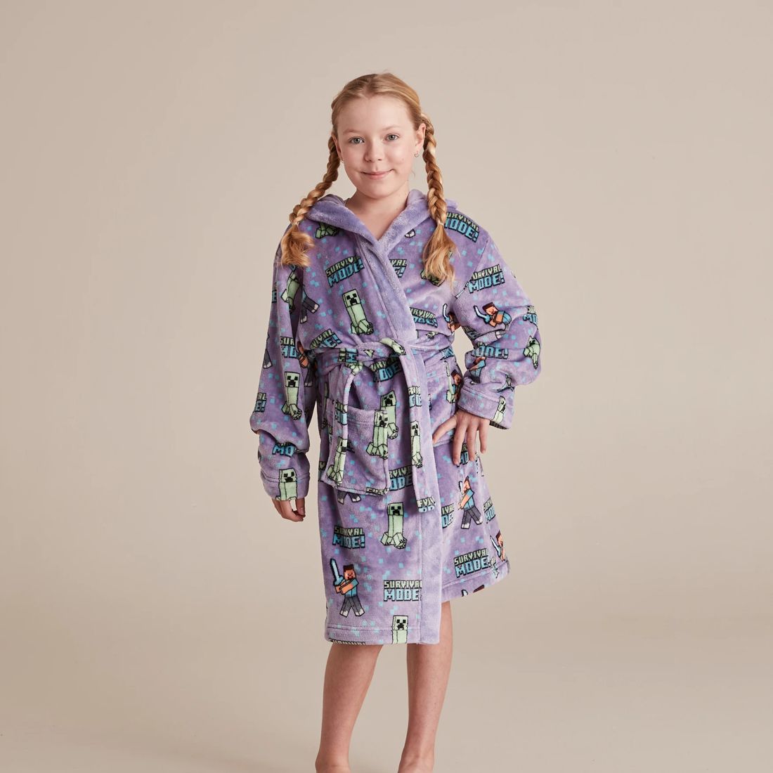 Kids Minecraft Fleece Dressing Gown Target Australia