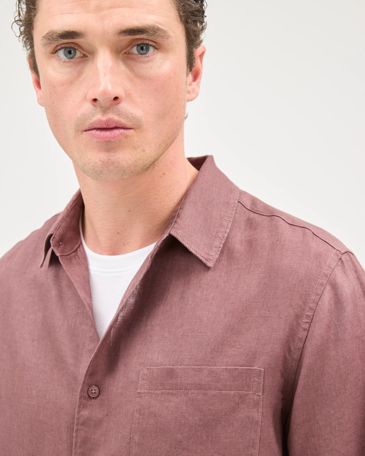 European Linen Long Sleeve Shirt - Fudge 3 of 5