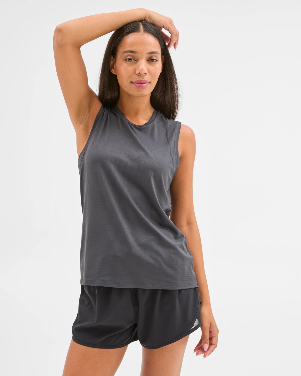 Active Performance Running Muscle Tank Top - Graphite 5 of 6