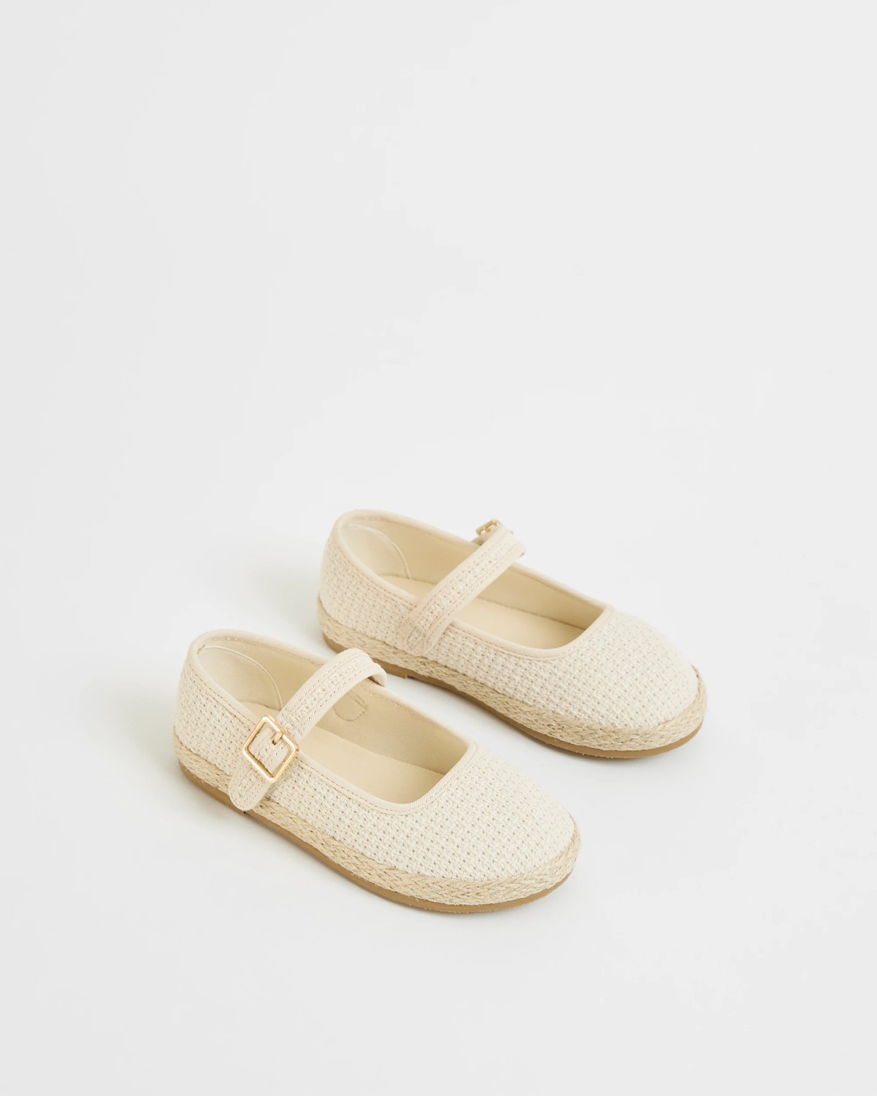 Mary Jane Espadrille Flats - Natural 2 of 3