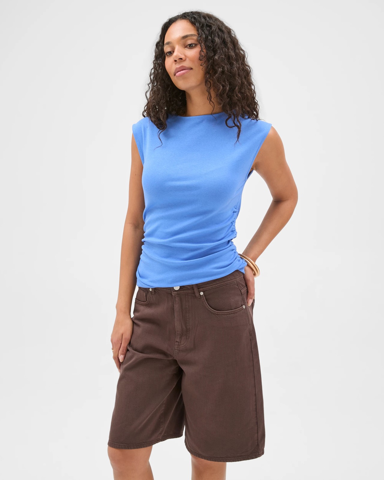 AirLoom A-Line Denim Bermuda Shorts 3 of 6
