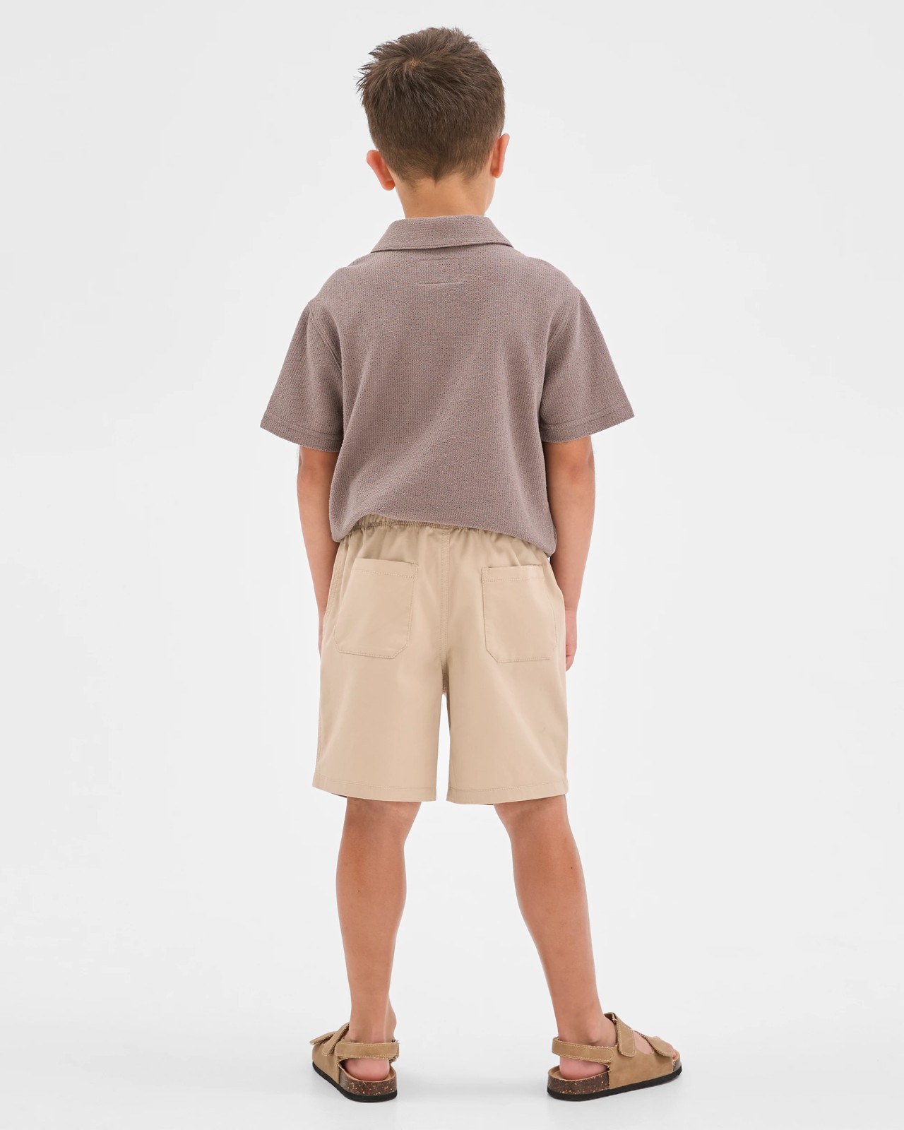 Pull On Woven Shorts - Cement 4 of 6
