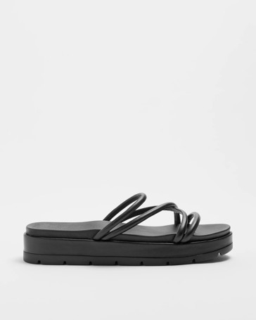 Womens Tube Strap Slides - Napoli
