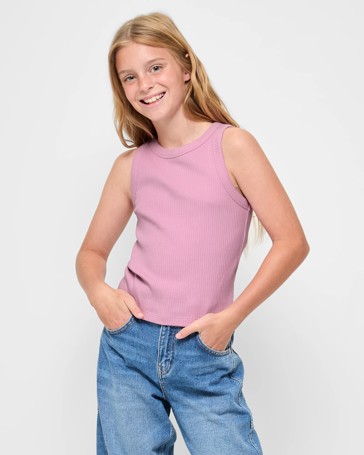 Australian Cotton Racer Back Rib Tank