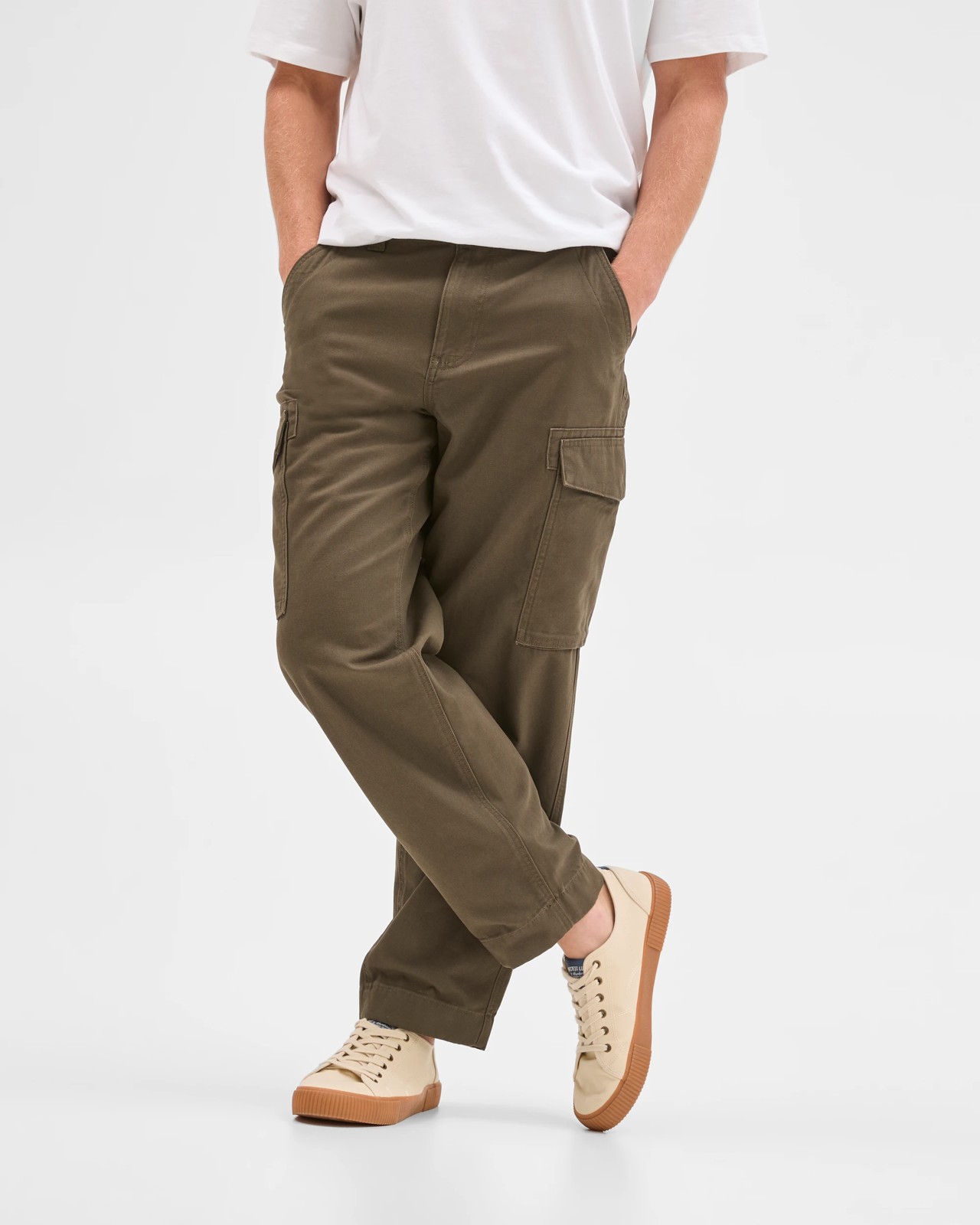 Australian Cotton Regular Fit Cargo Pants - Dark Olive 5 of 5
